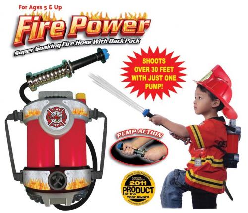 消防団の操法用に子供用「ＵＳＡ消防なりきりセット」ファイヤーパワー
