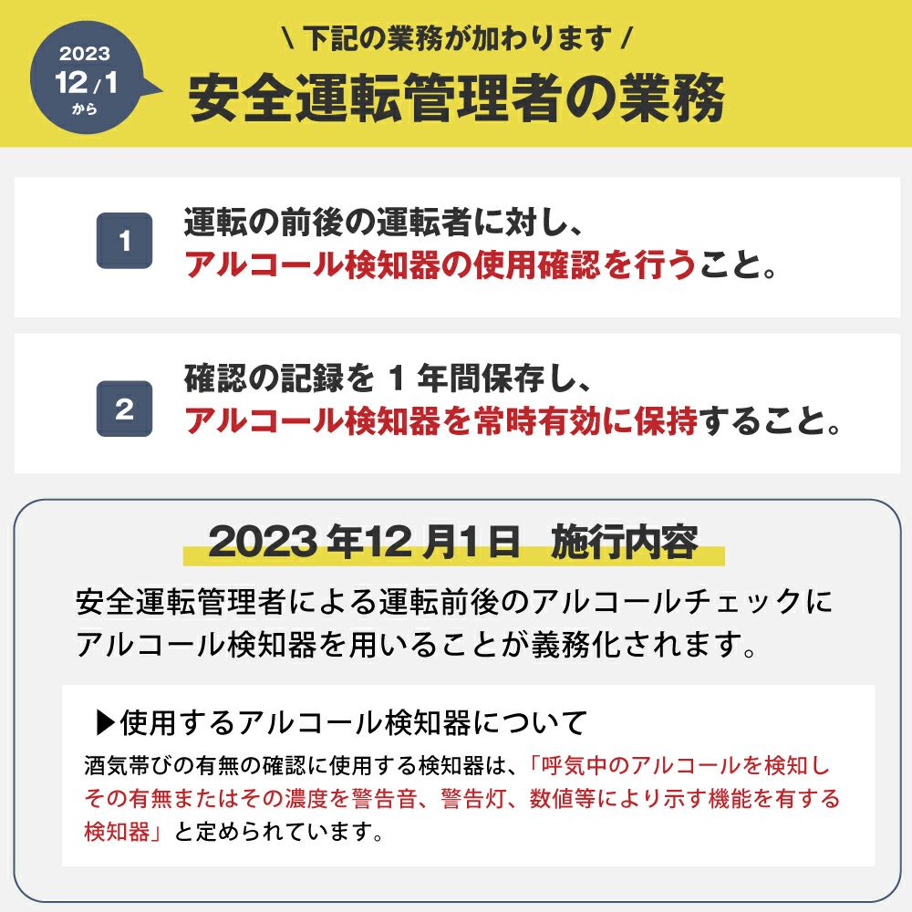 アルコール検知器(アルコールチェッカー)の必要性